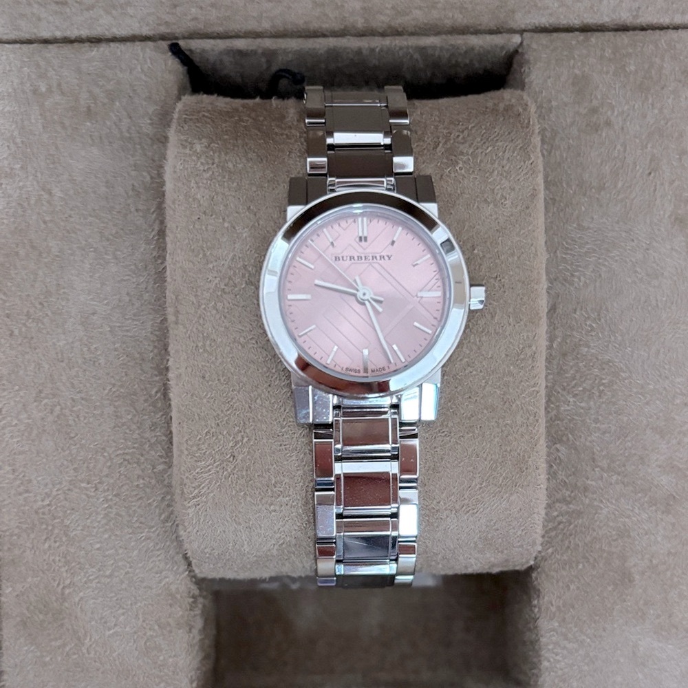 Burberry Silver and Pink Women’s Watch